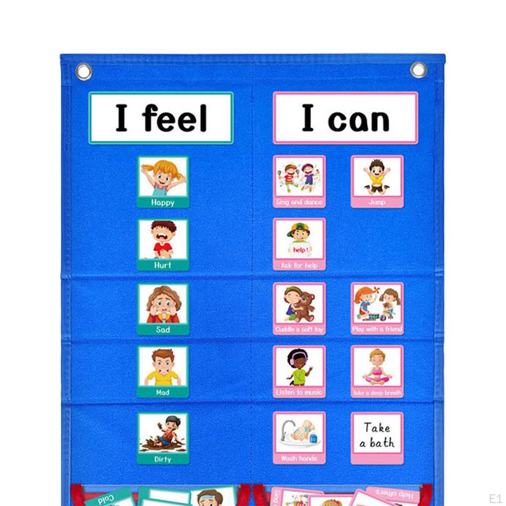 Kids Visual Schedule Routine Pocket Chart Interesting with Hanging Behavioral Cards Daily