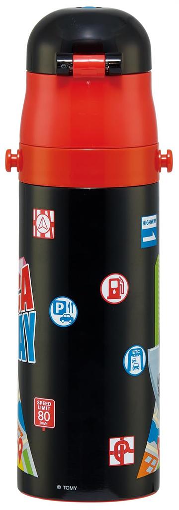 Skater Бутылка для воды из нержавеющей стали для питья 470 мл, детская, легкая, Tomica 25, для мальчиков, спортивная бутылка для воды для детей