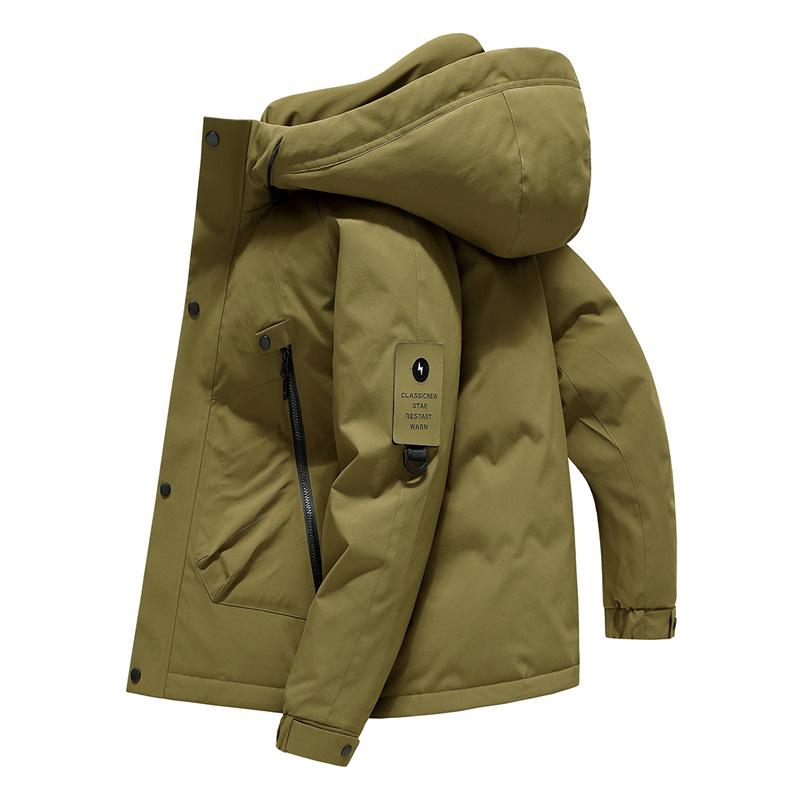 Мужская и женская куртка-пуховик свободного покроя для двоих, куртка с капюшоном, осенне-зимняя новая куртка для работы на пуху