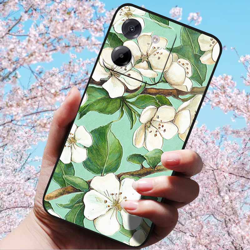 Чехол для Xiaomi Poco M7 Pro 5G 3D тиснение цветок мягкий силикон разные цветы для Poco M7 Pro 5G 3D милый мультяшный чехол