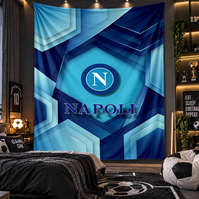 Wall Hanging Tapestry Napoli FC Print Cloth for Living Room Bedroom Home Decor