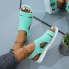 Summer 2024 European & American Large Size Breathable Elastic Fish Mouth Sandals
