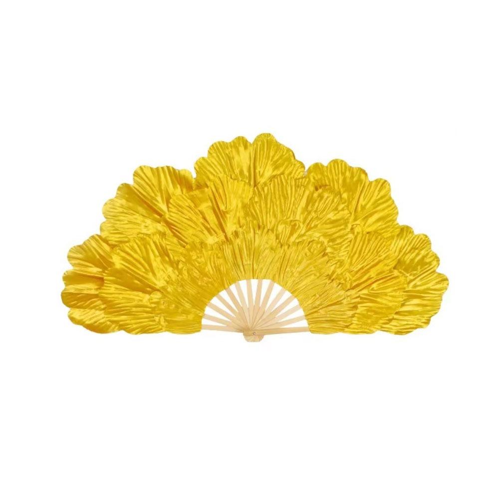 Бамбуковый каркас Веер для танца с лепестками пиона Многослойный цветочный складной веер Веер для выступления Янко Подарок