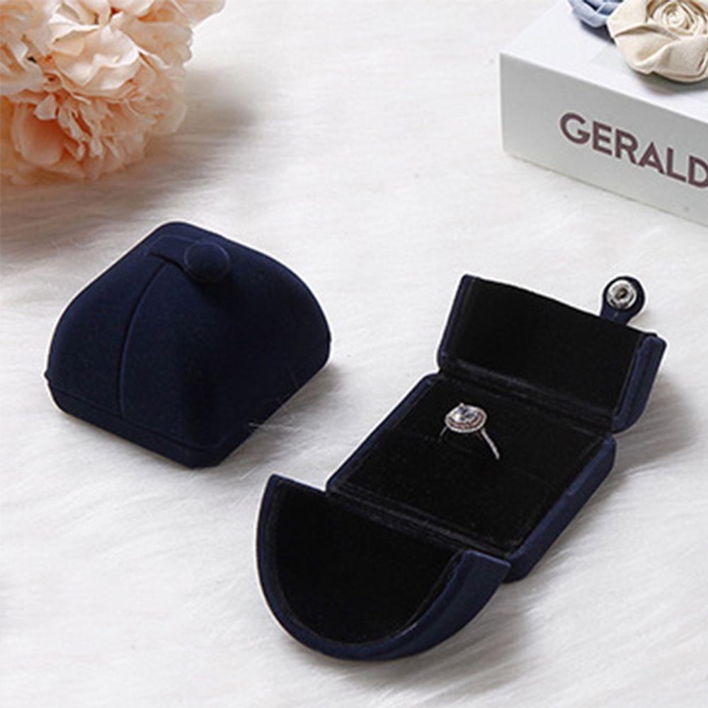 Travel Solid Color Velvet Jewelry Box Double Open Jewelry Box Bracelet Holder Case Gift Box