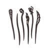 Vintage Chinese Style Black Wooden Flower Hairpin Jewelry Hair Sticks For Women Autumn Temperament Hair Accessories Wedding Gift