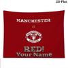 Manchester United F Custom Name Wall Tapestry Aesthetic Wall Hanging Printed Fabric Blanket Decorative Tapestries for Bedroom Living Room Home Decor