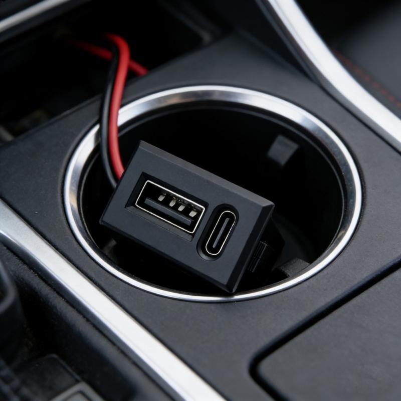 USB Type C female socket, утопленная, 2 порта, сменный разъем для зарядки ламп и различных электронных устройств