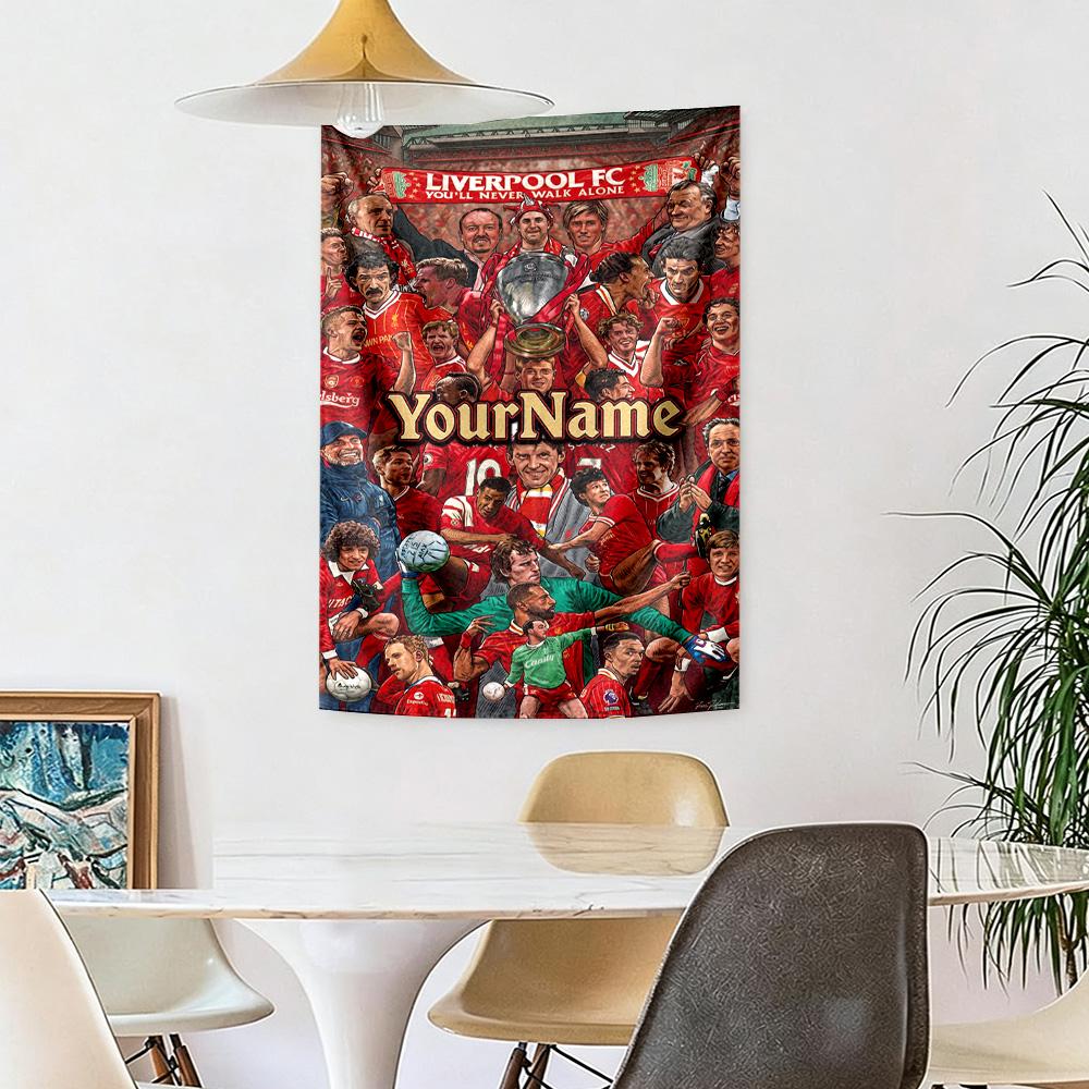 Liverpool Custom Your Name Wall Decor Tapestry Art For Pet Memorial Birthdaywedding Party Backdrop Family Gift