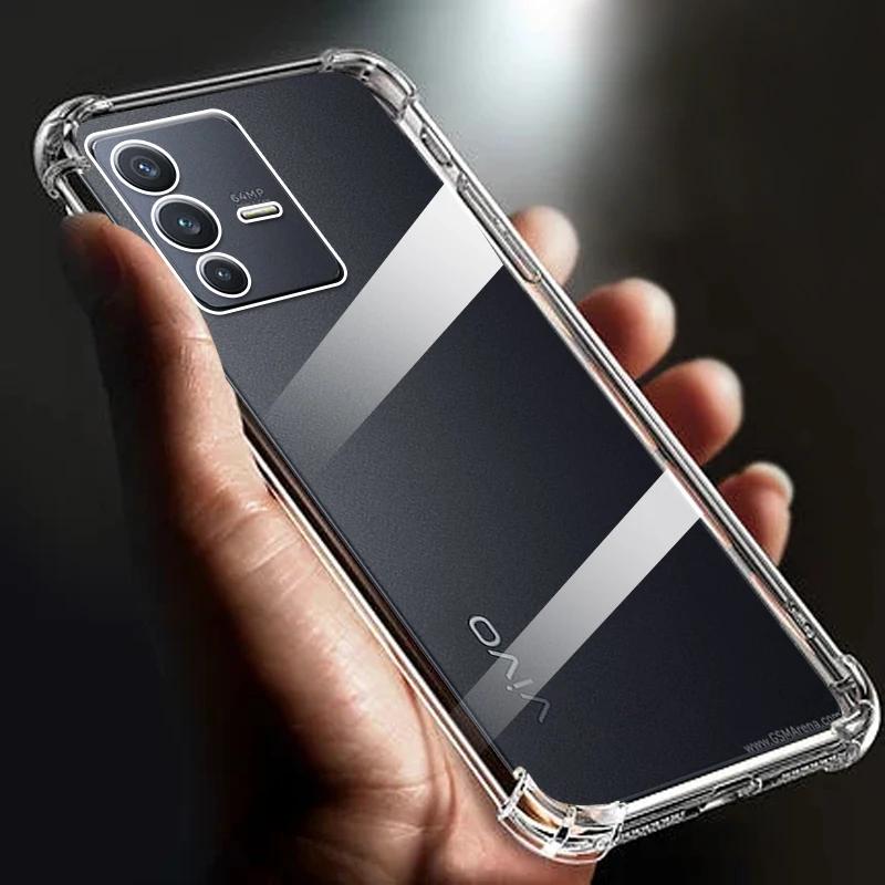 Thickened Airbag Shockproof Clear Soft TPU Phone Case for Vivo V23 5G Case Transparent Back Cover for S 12 V 23 Funda S12 Cases