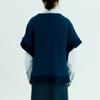 WHIMSY MIND Wave Cowl Sweatshirt_Navy