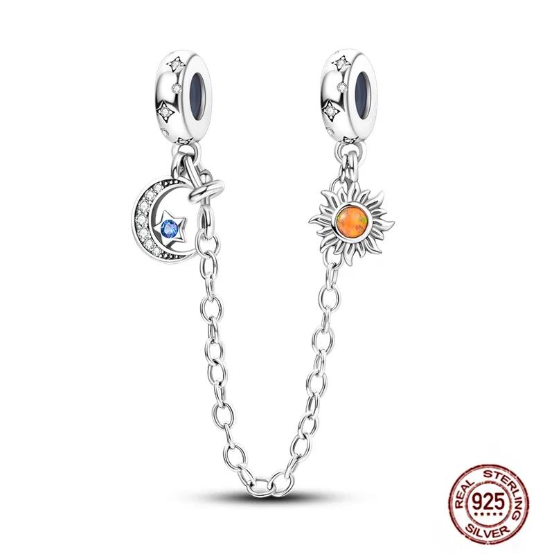 New Copper Charms Buttefly Daisy Safety Chain Cat Paw Change Beads Fit Original Bracelet Ladies Diy Jewelry