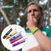3Pcs Emergency Whistles Super Loud Shrill Sound with Keychain Anodic Treatment Signaling Portable Outdoor Survival Whistles Keyrings for Hiking