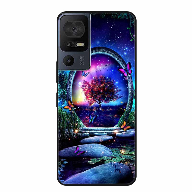Чехол для телефона TCL 40 SE 40SE Coque Черный Силиконовый Мягкий Задний Чехол-Крышка Для TCL 40 SE Чехол Funda Для TCL40SE Capa 6.75" Оболочка