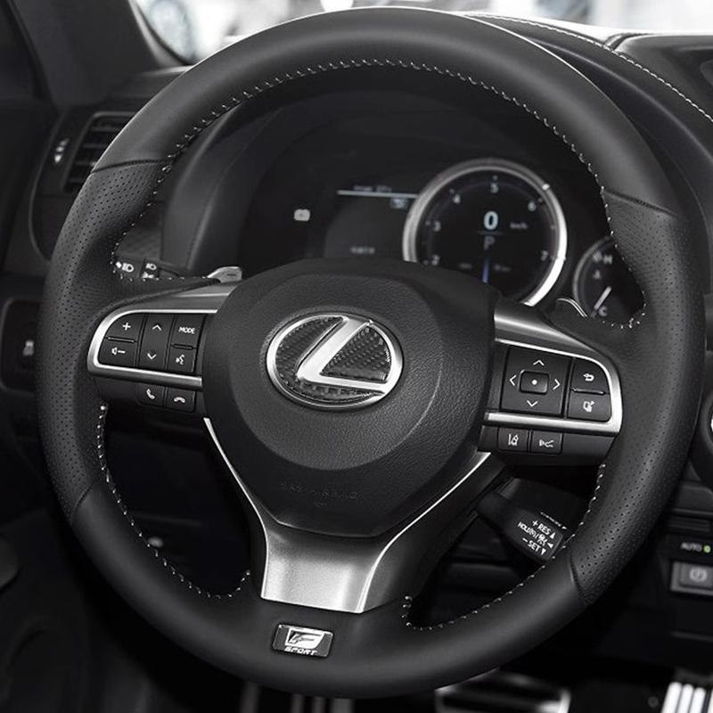 Car Steering Wheel Decorative Stickers Carbon Fiber Emblem For Lexus F SPORT ES RX NX LS UX LM LX GX LC RZ IS CT GS RC HS SC TX