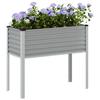 VidaXL Planter Grey 100x45x90 Cm Steel, Outdoor Planter, Flower Box, Tomato Planter, Terrace Planter 4008970