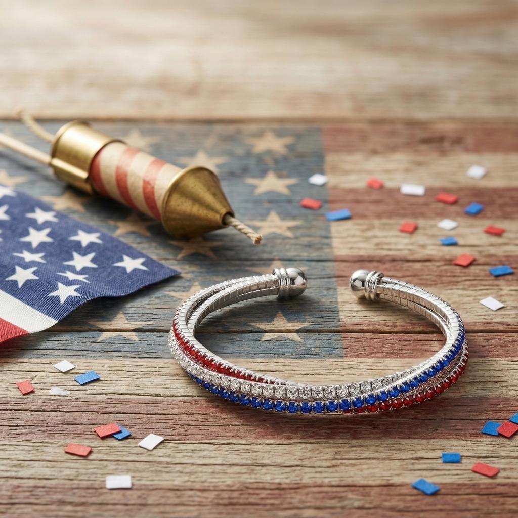Модный и креативный браслет с аксессуарами ко Дню независимости