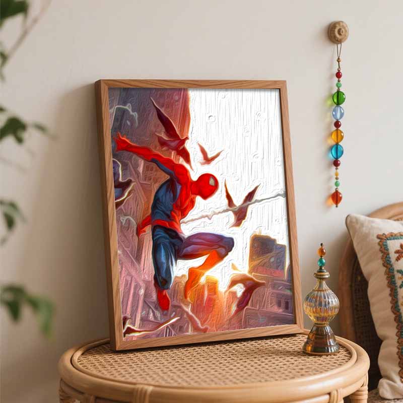 Marvel SpiderMan digital oil painting painting art handmade diy gift home decoration
