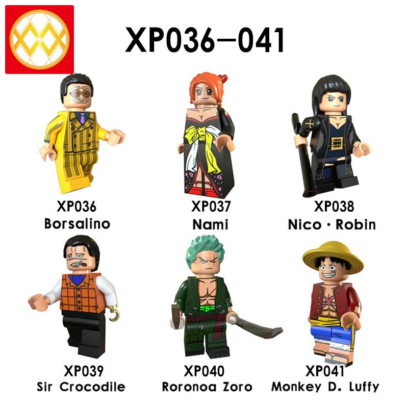 Минифигурки Аниме Фильм и Телесериал One Piece Король Луффи Солонна Красавица Робин Строительные Блоки Игрушки для Детей