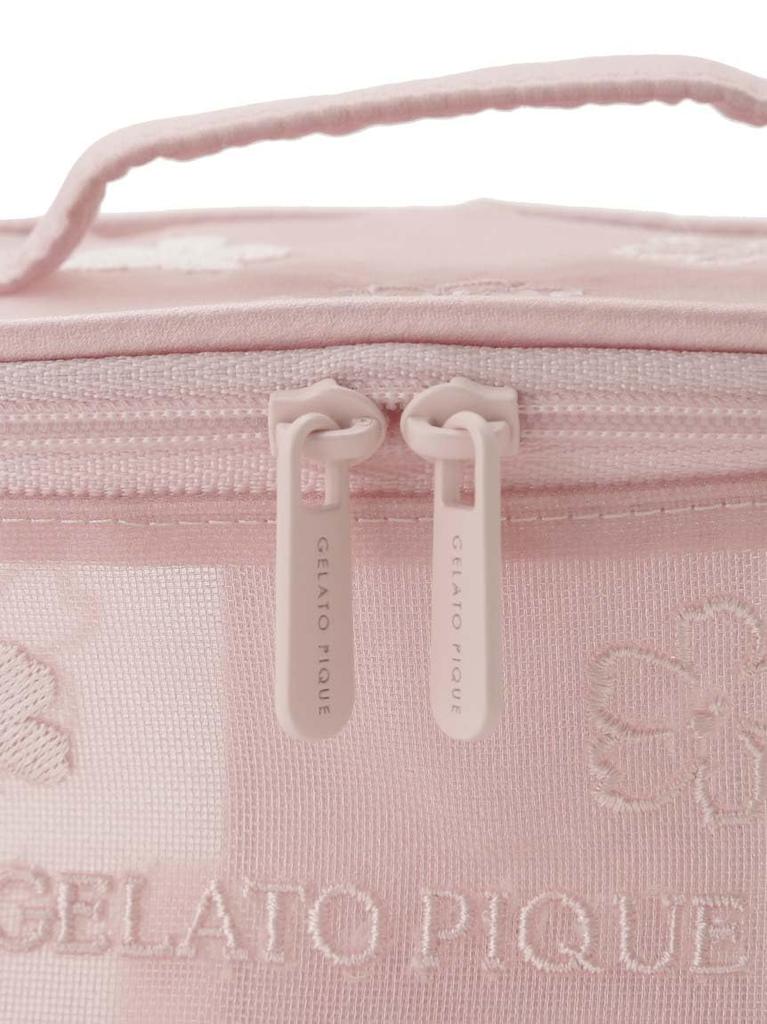 Косметичка из органзы с вышивкой сакуры PWGB251712 PNK [Gelato Pique] [ВЕСНА]