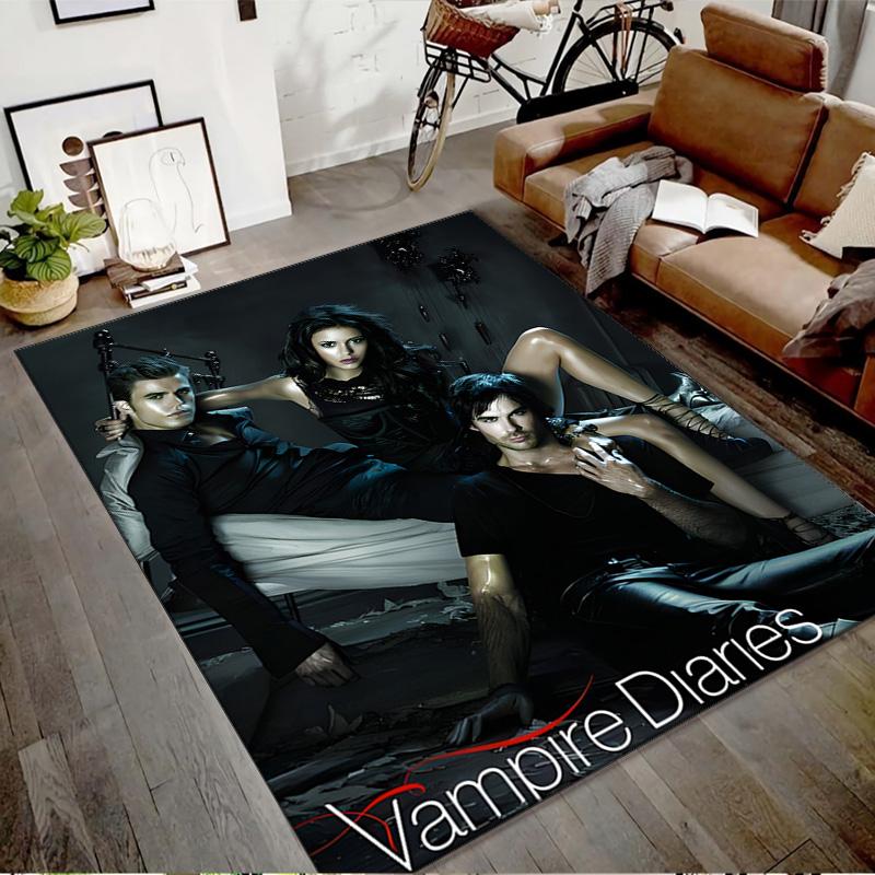 1pc The Vampire Diaries4 Design Printed Area Rug Carpet for Bedroom Living Room Home Decor Rugs Mat Non Slip Mat Rug for Bedside