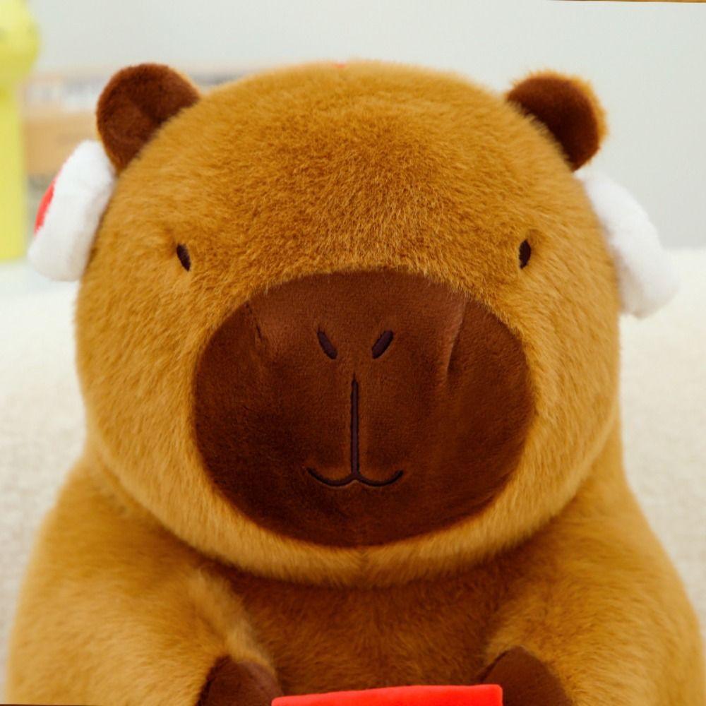 Red Packet Capybara Plush Doll Soft Stuffed Capybara Doll Simulation Capybara Toy Christmas Toy