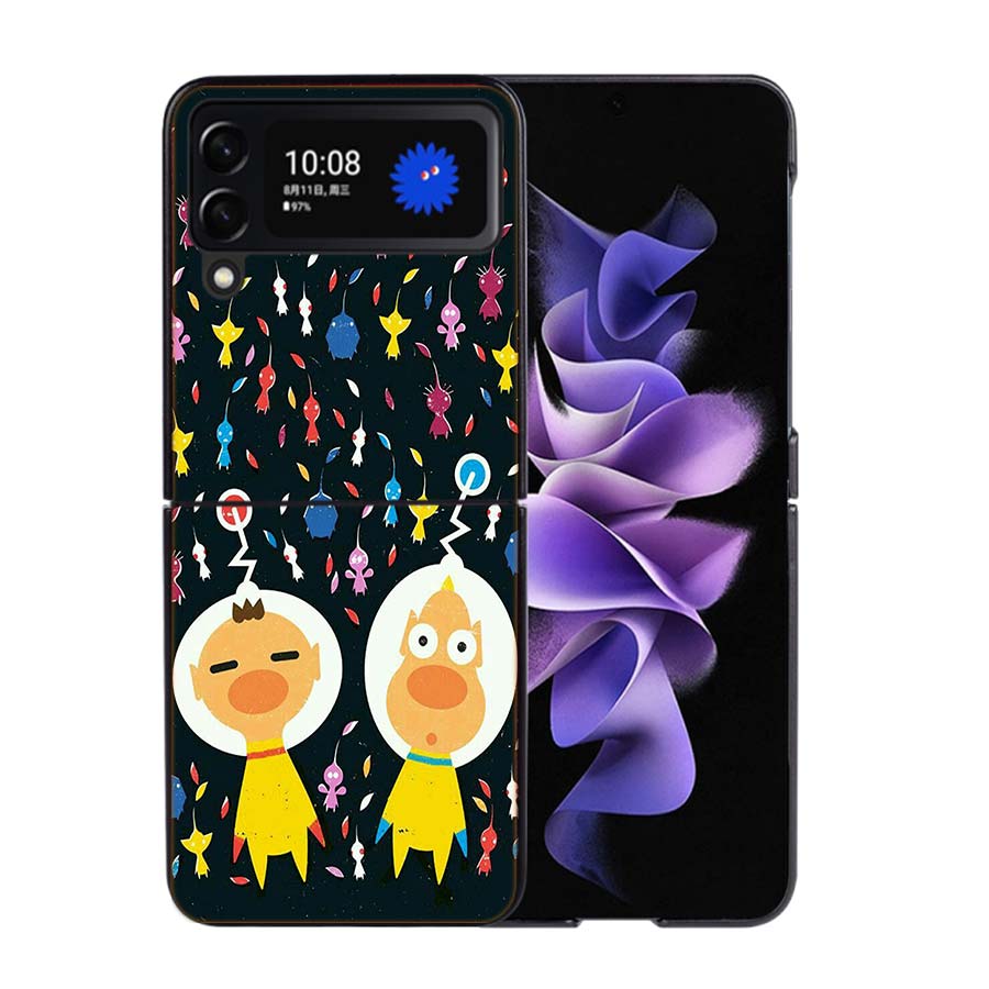 Чехол для телефона Game Pikmin 4 для Samsung Z Flip 7 6 5G Galaxy Z Flip4 Z Flip5 Z Flip3 Coque Черный Жесткий ПК Корпус Защитная Крышка