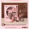 Hivi Cosmetic Gift Set: 9-Piece Makeup Kit with Lipstick, BB Cream, Powder, Mascara, Eyeliner, and Brow Pencil V107A.