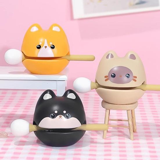 Игрушка деревянная рыба с изображением животных из мультфильма и молотком для детей и взрослых, для снятия стресса, медитации, успокаивающего ударного инструмента в виде дзен-барабана