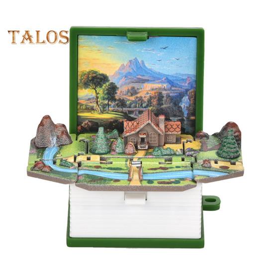 Мини 3D складная книга брелок Popping Mini World подвесное украшение крошечная кофейня Great Wall Castle складная книга брелок кулон