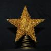 LED Light Christmas Tree Star Topper With Pearl Wire Gold Iron Xmas Tree Ornaments  New  Home Table Decoration Supplies