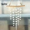 Nautical Wind Chime Sea Glass Chime, Handmade Driftwood Coastal Beach House Hanging for Home Window Decor Colorful