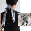 Luxury  70Cm Satin Square Silk Scarf For Women Hair Hand Neckerchief Wrist Hijab Wraps Lady Shawl Ribbon Bandana
