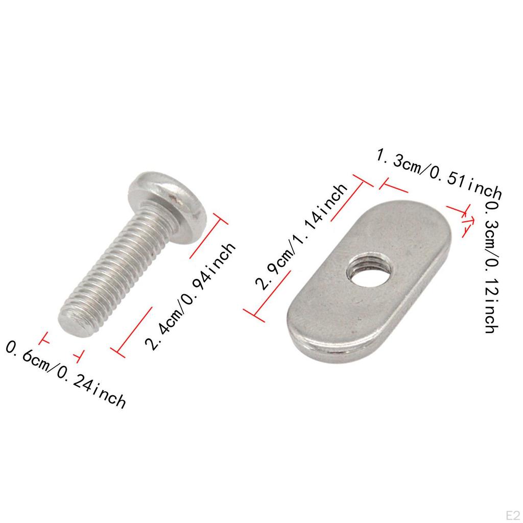 6x комплект винтов и гаек из нержавеющей стали для каноэ, аксессуары для каяков, прошивка для сборки