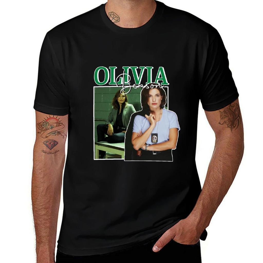 Olivia Benson Vintage Tshirt Sporty Breathable Short Sleeve Tshirt
