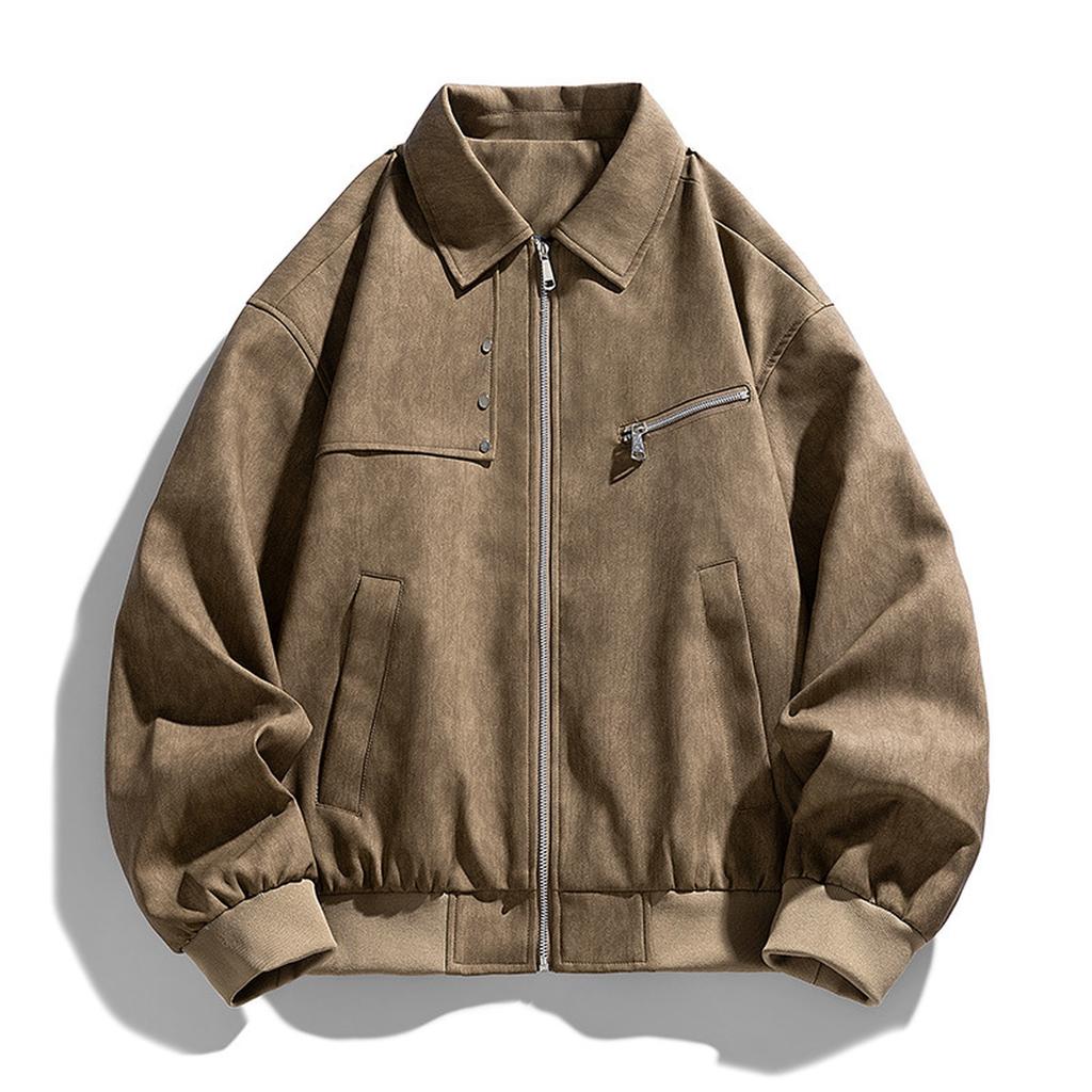 American Retro Lapel Jacket For Men And Women Loose Casual Motorcycle All Kinds Of Loose To Do Old Leather Motorcycle Jacket