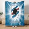 Sam-pdoria Team Crest Design Flannel Blanket, Soft Polyester, Modern Design, All-Season for Camping, Travel, Gifts for holidays or birthdays