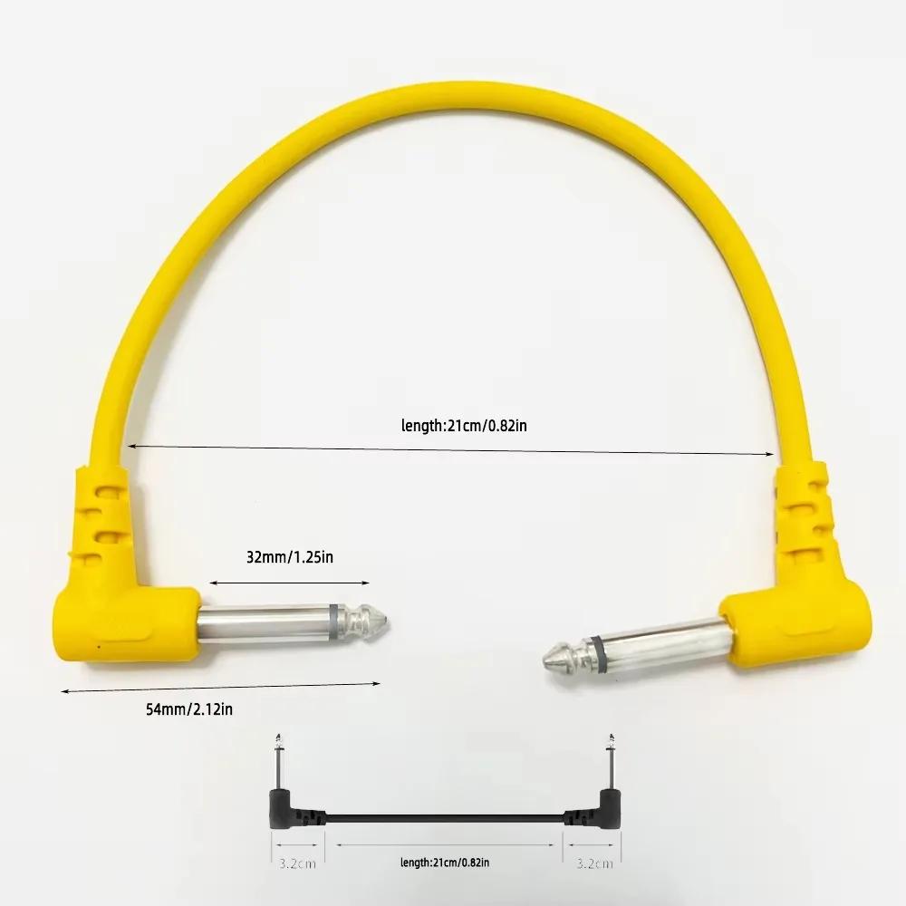 6 шт. Аудиокабель для аудио электрогитары бас-гитары музыки TS 1/4" Прямоугольный Инструментальные части Аксессуары