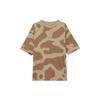 Футболка с круглым вырезом Air Wordmark 85 Camo, мужские топы, нежно-желтый, темно-коричневый HF0259223