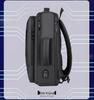 Мужской расширяемый водонепроницаемый рюкзак с USB-зарядкой для работы и учебы