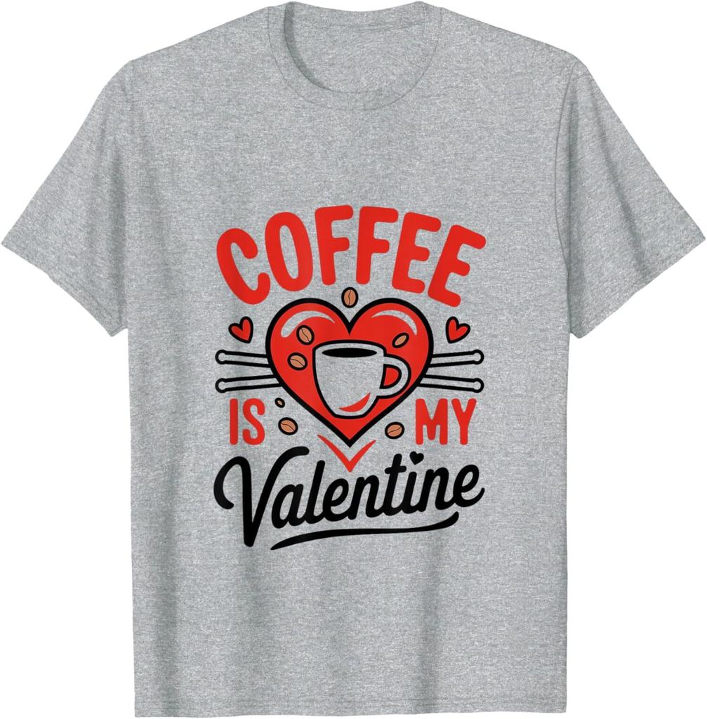 Coffee Lover's Valentine's Day Tee Coffee Design Unisex T-Shirt