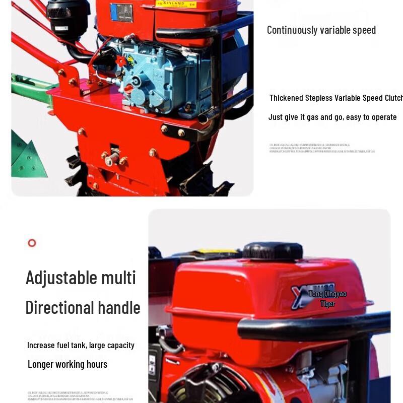 Nuoshuer 177 Gasoline Multi-Functional Mini Tiller CN plug (adapter included)