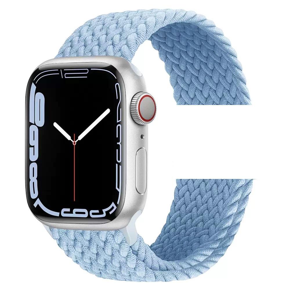 Эластичный плетеный нейлоновый ремешок для Apple Watch Series 4-10 и Ultra 2