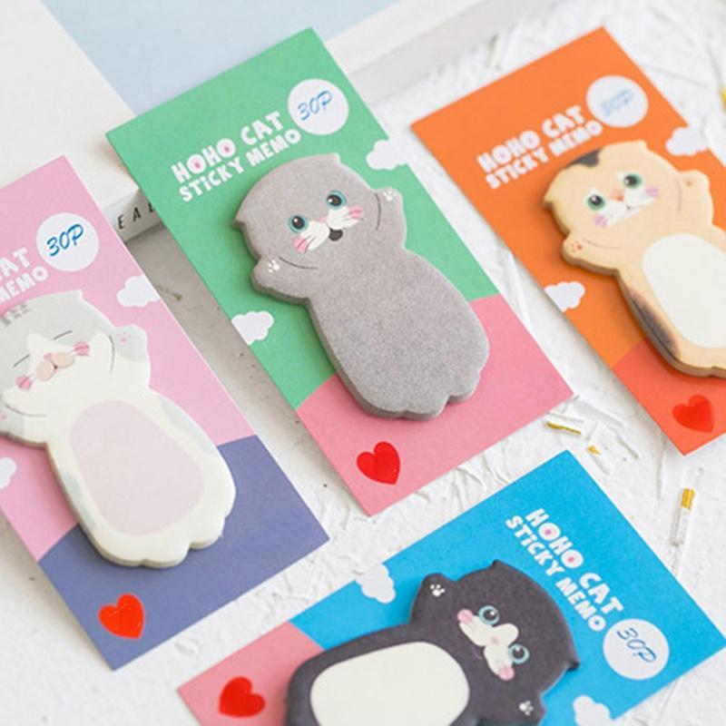 1 Pcs Cute Cat Series Sticky Note Student Message Sticker N Times Memo Pad Scrapbooking School Label Stationery