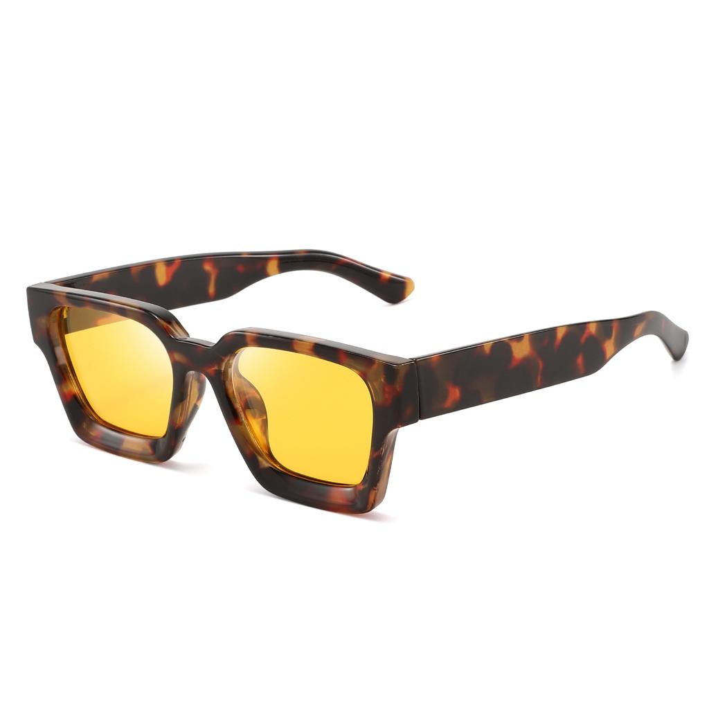 European and American ins style retro square sunglasses women's ins thick frame sunglasses multi-color versatile sunscreen glasses