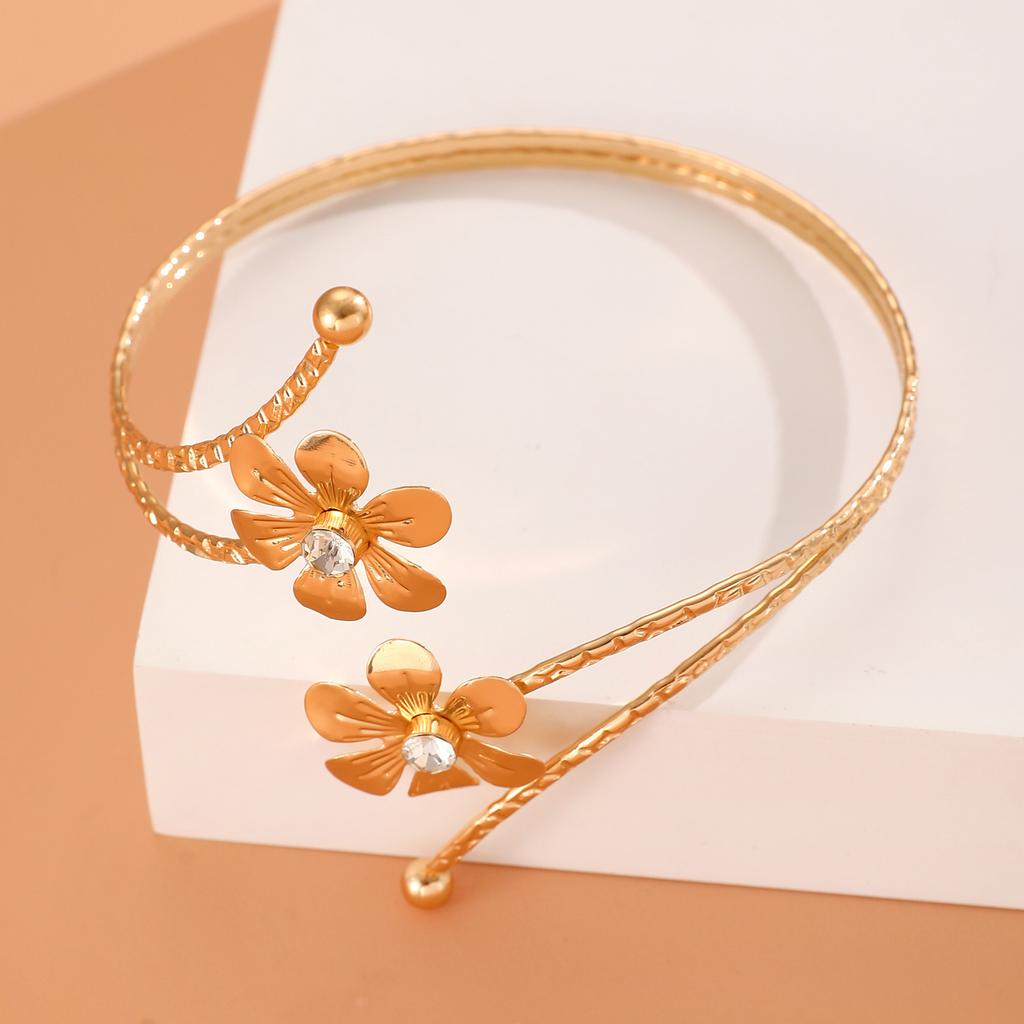 Open Arm Ring Fashion Niche Design Sense Bracelet Creative Asymmetrical Adjustable Alloy Bracelet Women