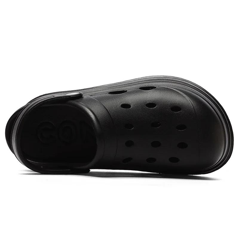 Fashion Women's Fashion Chunky Platform Clogs Summer Outdoor Hollow Out Garden Shoes Woman Thick Bottom Non Slip Beach Sandalias Mujer