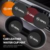 2pcs Suede Car Coaster Water Cup Drink Holder Mat Anti-Slip Pad For Opel Corsa Mokka Astra Cascada Adam Insignia Meriva Vectra