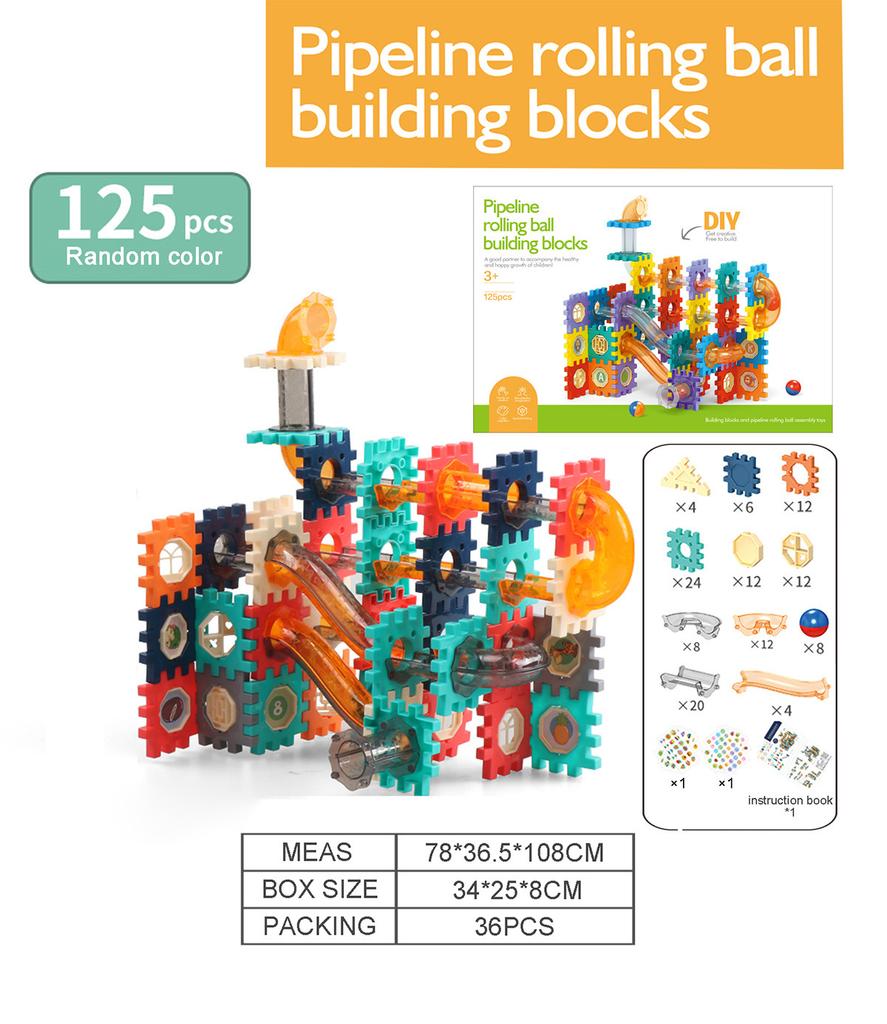 Slide Ball Building Block Children Assemble And Build Slide Marble Educational Toy Gifts