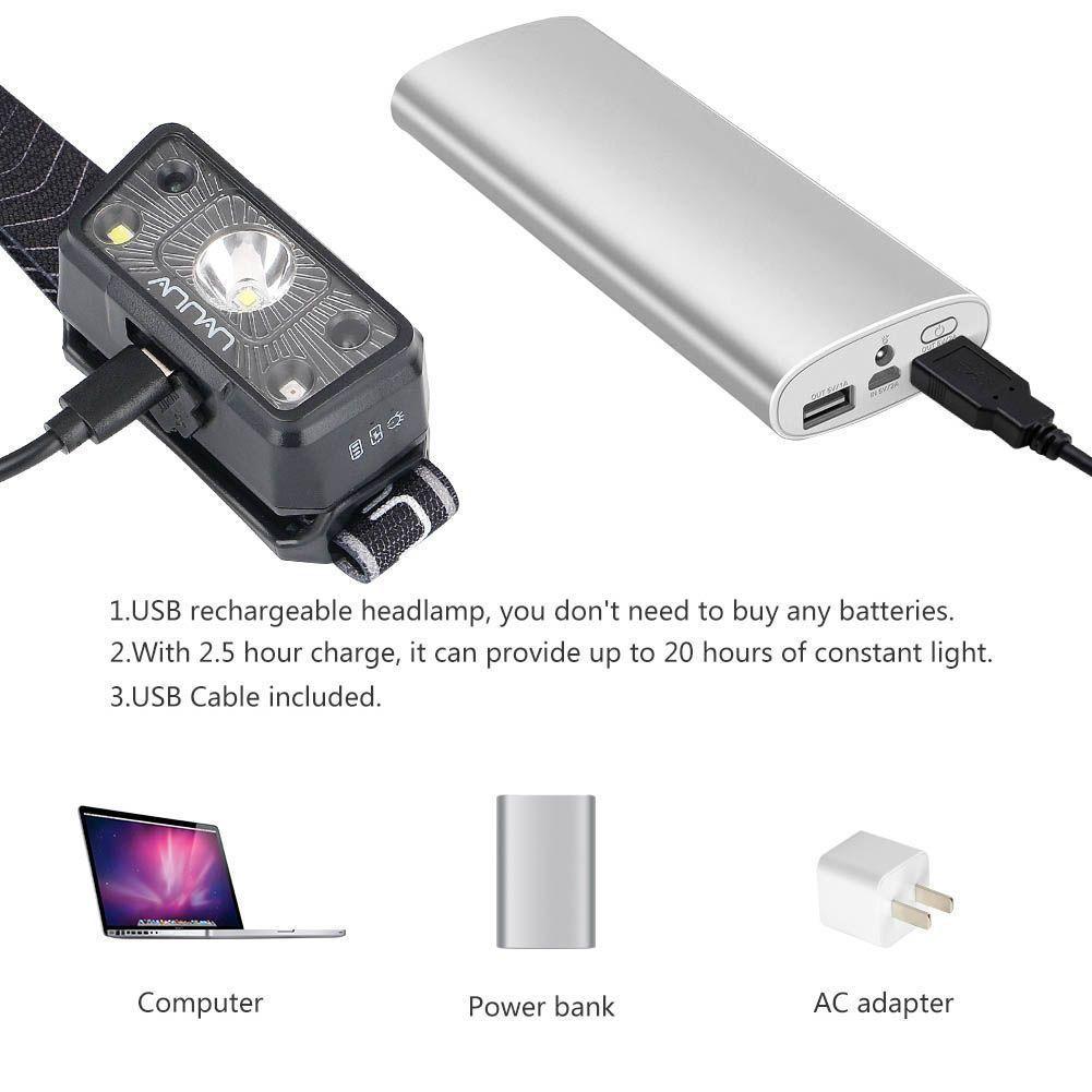Налобный фонарь для уличной рыбалки, индуктивная USB-зарядка, налобный мини-налобный фонарь для кемпинга, ночного бега