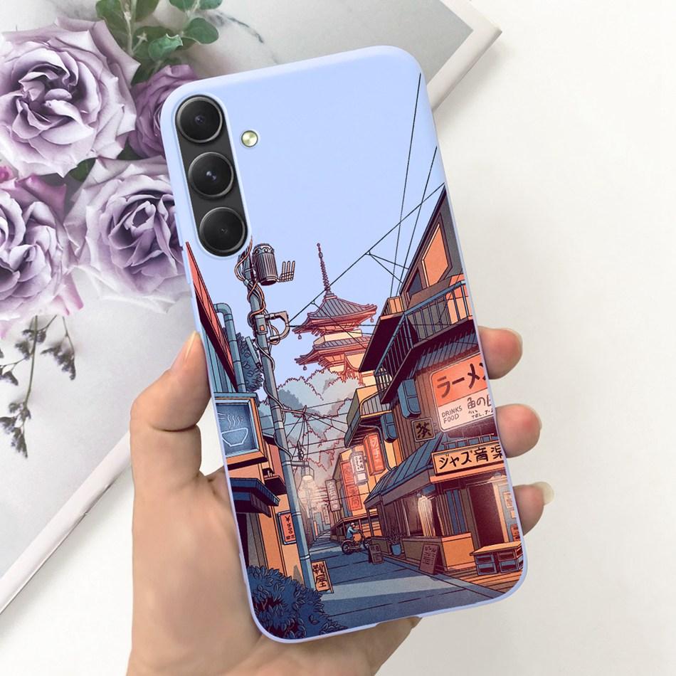 Чехол для телефона Samsung Galaxy A55 Samsung A55 5G SM-A556B Модный узор Луна Мягкая силиконовая задняя крышка